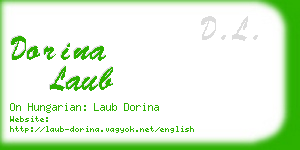 dorina laub business card